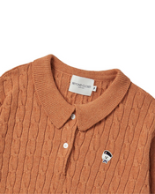 Load image into Gallery viewer, ILP New Parisian Cashmere Cable Crop Knit Orange
