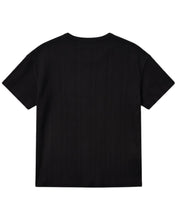 将图片加载到图库查看器，Adlielos Ribbed Henley T-Shirt Black
