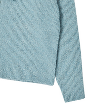Load image into Gallery viewer, N. Archive Tie Detail Vintage Medal Knit Cardigan Ash Blue
