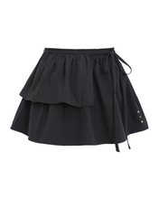 Load image into Gallery viewer, PLASMA SPHERE Duet Mini Frill Wrap Skirt Black
