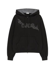 Load image into Gallery viewer, OJOS Hotfix Logo Hoodie Zip-up Black
