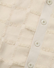 Load image into Gallery viewer, AJOBYAJO Fringe Check Cardigan Cream
