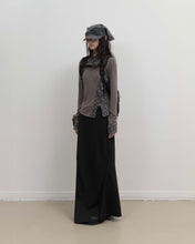 将图片加载到图库查看器，OJOS Asymmetric Mermaid Jersey Skirt Black
