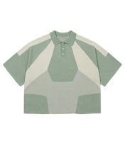 Load image into Gallery viewer, AJOBYAJO Paneled Two-Tone Polo Shirt Mint
