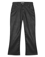 Load image into Gallery viewer, Adlielos Obsidian Synthetic Leather Flare Pants Black
