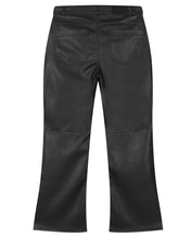 Load image into Gallery viewer, Adlielos Obsidian Synthetic Leather Flare Pants Black
