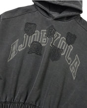 Load image into Gallery viewer, AJOBYAJO University Wappen Batwing Hoodie Charcoal
