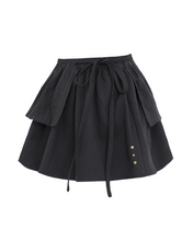 Load image into Gallery viewer, PLASMA SPHERE Duet Mini Frill Wrap Skirt Black
