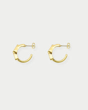 Load image into Gallery viewer, OOO Chain Hoop Earrings Gold
