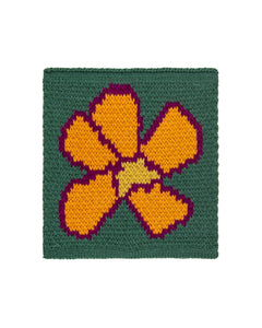 UNALLOYED Flower Knit Coaster Green