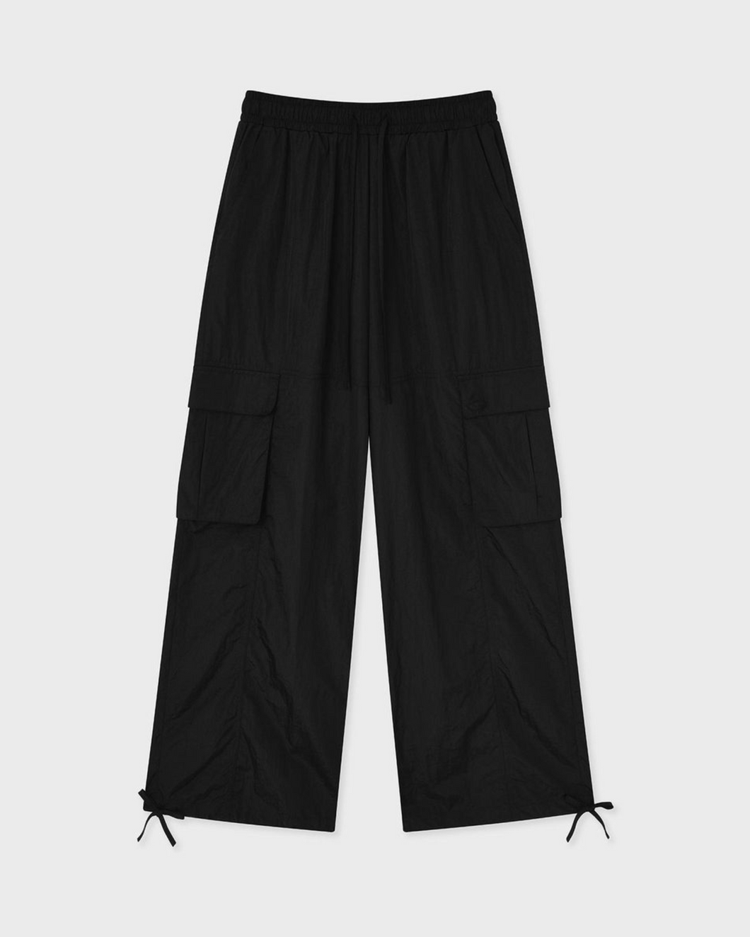 Fallett Parachute Cargo Banding Pants Black