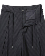 Load image into Gallery viewer, AJOBYAJO One Tuck Stripe Bermuda Shorts Black
