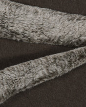 Load image into Gallery viewer, OJOS Fur Trim Jersey Zip-up Stone Brown

