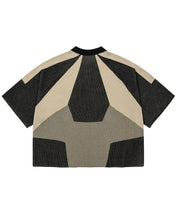Load image into Gallery viewer, AJOBYAJO Paneled Two-Tone Polo Shirt Beige
