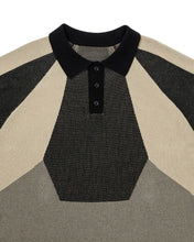 Load image into Gallery viewer, AJOBYAJO Paneled Two-Tone Polo Shirt Beige
