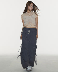 PLASMA SPHERE Ribbon Pants Dark Grey