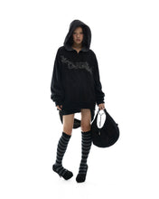Load image into Gallery viewer, OJOS Hotfix Logo Hoodie Zip-up Black

