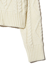 Load image into Gallery viewer, Kijun Cable Knit Zip-Up Ivory
