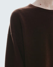 Load image into Gallery viewer, Adlielos Grid Round Neck Knit Brown
