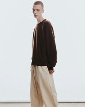 Load image into Gallery viewer, Adlielos Grid Round Neck Knit Brown
