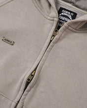 Load image into Gallery viewer, AJOBYAJO Cropped Washed Zip-Up Hoodie Dusty Beige
