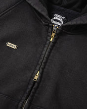将图片加载到图库查看器，AJOBYAJO Cropped Washed Zip-Up Hoodie Black

