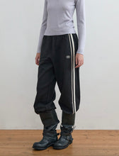 Load image into Gallery viewer, Kijun Double Line Track Pants Black
