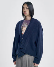 Load image into Gallery viewer, AJOBYAJO Double Layered Cardigan Navy

