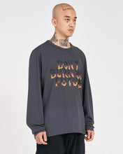 Load image into Gallery viewer, AJOBYAJO DBOF Fire Long Sleeve T-Shirt Charcoal
