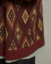 Load image into Gallery viewer, UNALLOYED Argyle Mohair Cardigan Wine
