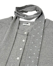 将图片加载到图库查看器，PLASMA SPHERE Natty Dot Scarf Cardigan Grey
