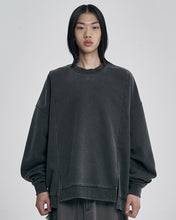 Load image into Gallery viewer, AJOBYAJO Twofold Wide Washed Sweatshirt Charcoal
