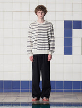 Load image into Gallery viewer, UNALLOYED Button Flower Stripe Pant Black
