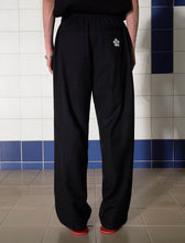 Load image into Gallery viewer, UNALLOYED Button Flower Stripe Pant Black
