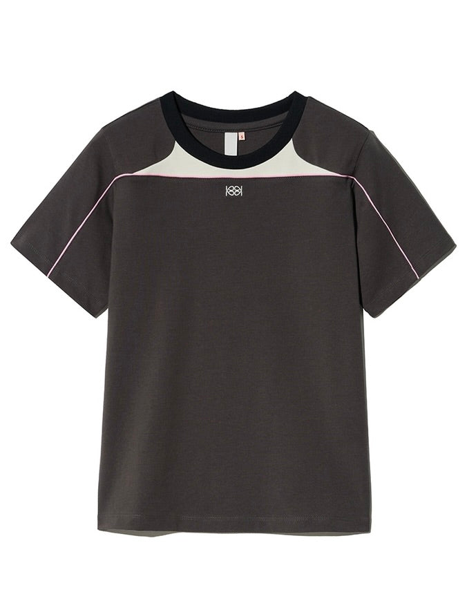 Kijun Cycle Half Sleeve Top Charcoal