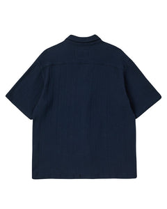 N Archive 90s Vintage Button Knit Shirt Navy