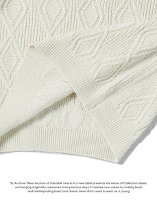 N. Archive Fine Cotton Yarn Cable Knit Ivory