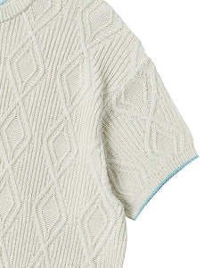 N. Archive Fine Cotton Yarn Cable Knit Ivory