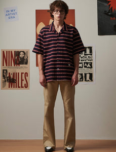 N. Archive Super Fine Cotton Knit Shirt Navy
