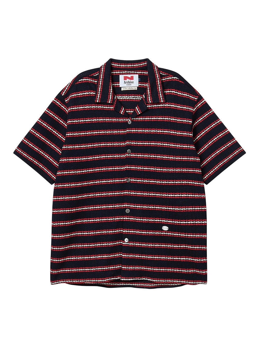 N. Archive Super Fine Cotton Knit Shirt Navy