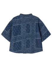 Load image into Gallery viewer, N. Archive Vintage Bandana Denim 1/2 Shirt Indigo Blue
