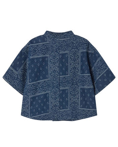 N. Archive Vintage Bandana Denim 1/2 Shirt Indigo Blue