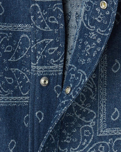 N. Archive Vintage Bandana Denim 1/2 Shirt Indigo Blue
