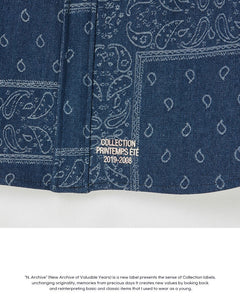 N. Archive Vintage Bandana Denim 1/2 Shirt Indigo Blue