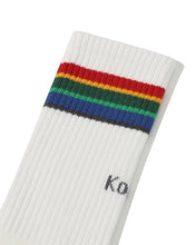 将图片加载到图库查看器，Kodak Rainbow Stripe Crew Socks 3pk White
