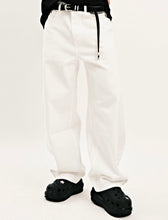 Load image into Gallery viewer, DWSE Balloon Denim Wide Pants White
