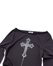 Load image into Gallery viewer, PLASMA SPHERE Cross Gothic T-shirt Dark Grey
