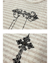 Load image into Gallery viewer, PLASMA SPHERE Yodle Gothic Frill T-shirt Beige

