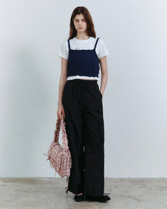 Fallett Parachute Cargo Banding Pants Black