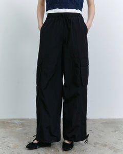 Fallett Parachute Cargo Banding Pants Black